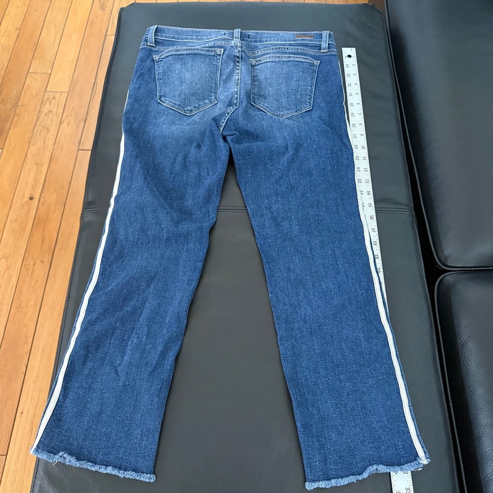 Principle Denim Mid Rise Raw Hem Cropped Jeans - Picture 3 of 6
